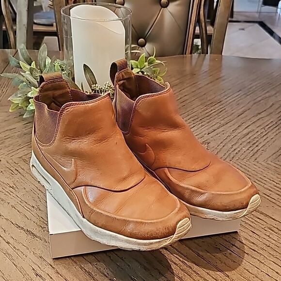 Nike Air Max Thea 7.5 mid ale brown leather sneakers boot - Picture 10 of 10